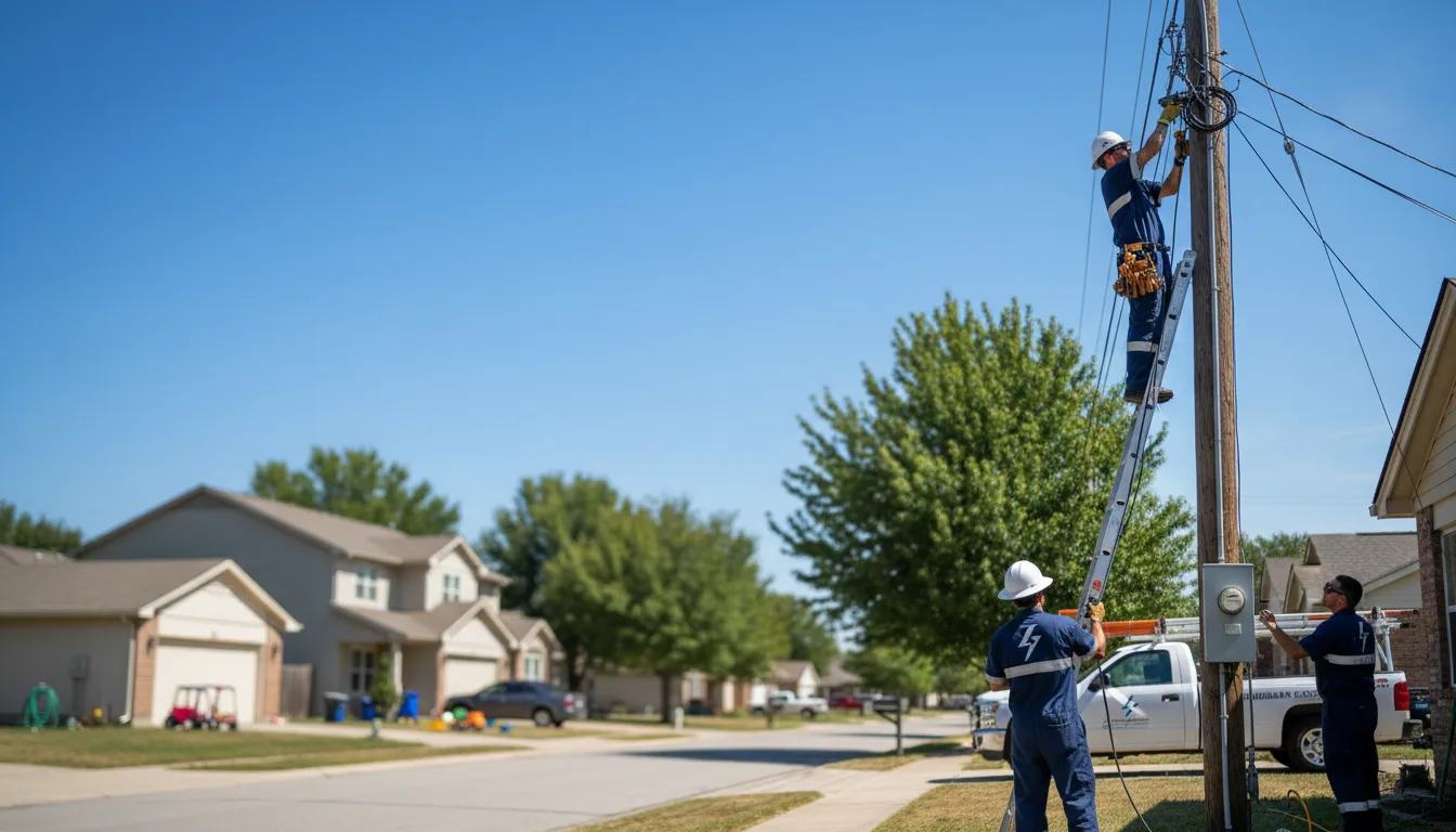 Residential electrician providing installation services in Whitefield, OK